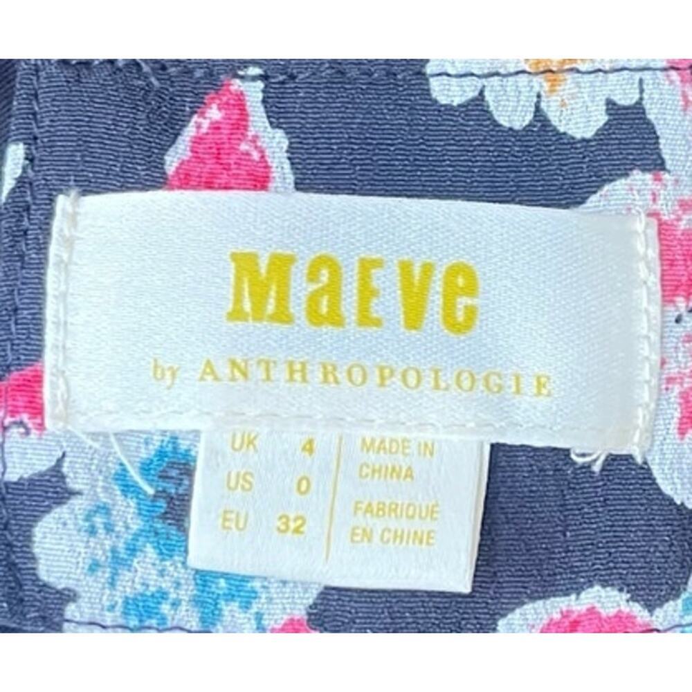 Maeve by Anthropologie Violette Floral Sleeveless Fit Flare Midi Dress - Size 0 - Picture 7 of 15